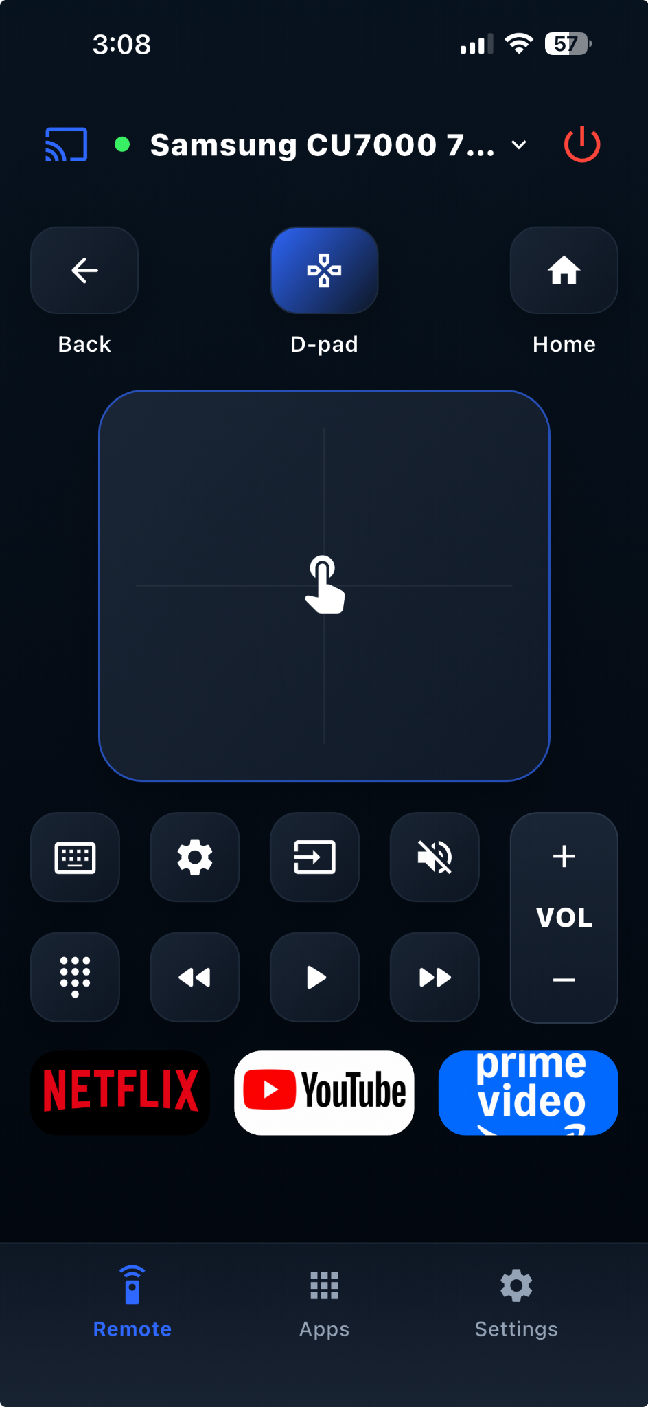 TV Remote app screenshot